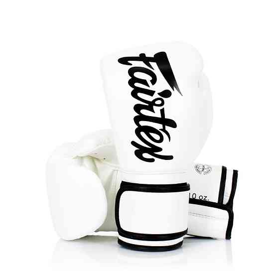 Боксерські рукавиці Fairtex BGV14 White 16 унцій (бинти в комплекті) Каменское