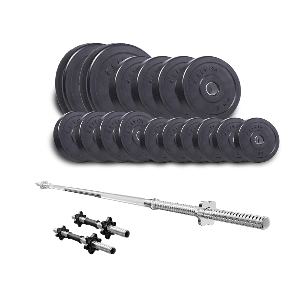 Elitum Titan набор 68 кг гантели и штанга универсальный спортивный комплект для занятий силовыми Киев - изображение 2