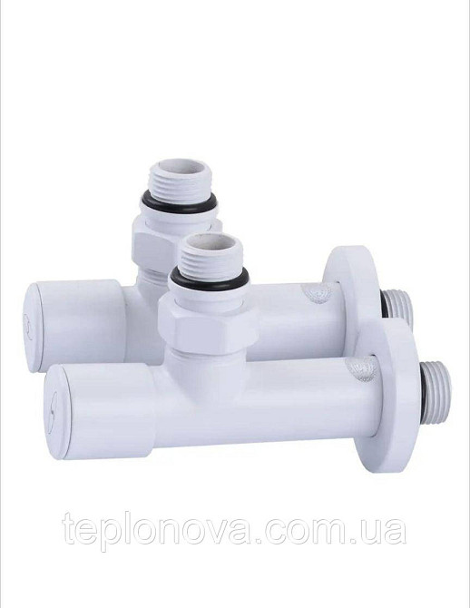 Крани для рушникосушки Білі Solomon 1/2" White Чернівці - фото 4