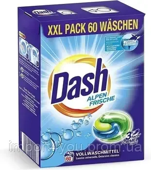 Капсулы для стирки Dash Pods 3 в 1 "Alpen Frishe" (60шт.) Харьков - изображение 1