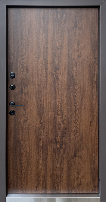 Двері вуличні модель Strimeх LAMA Venezia, Ral 8019/Дуб темний. ТЕРМОРОЗРИВ. ГАРАНТІЯ на покриття - 3 роки! Київ - фото 2