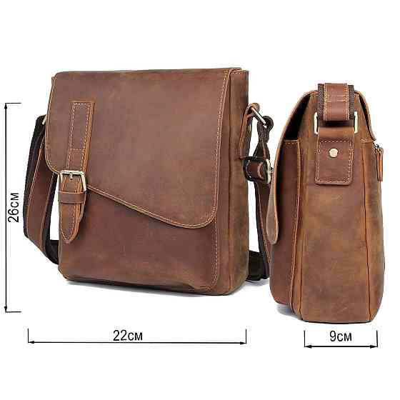 Кожаная мужская сумка Vintage 20206 Коричневый Киев