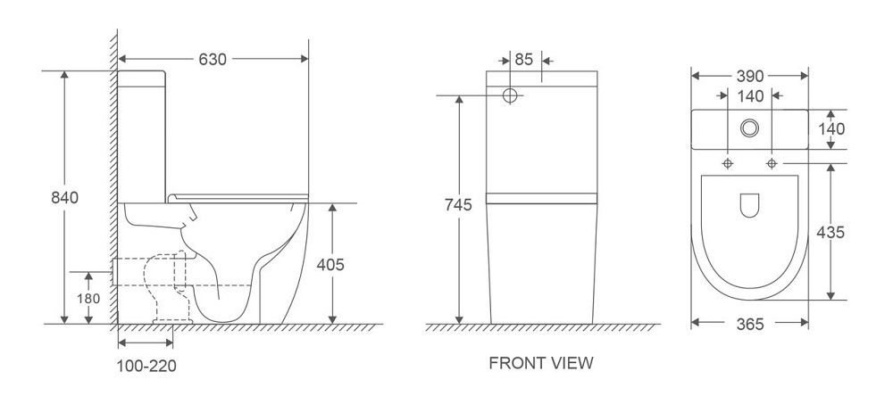 Унітаз-компакт Mixxus Premium Ellipse-0401-T1 630x390x840mm, система змиву TORNADO 1.0   ( MP6467 ) 36414 Харків - фото 5