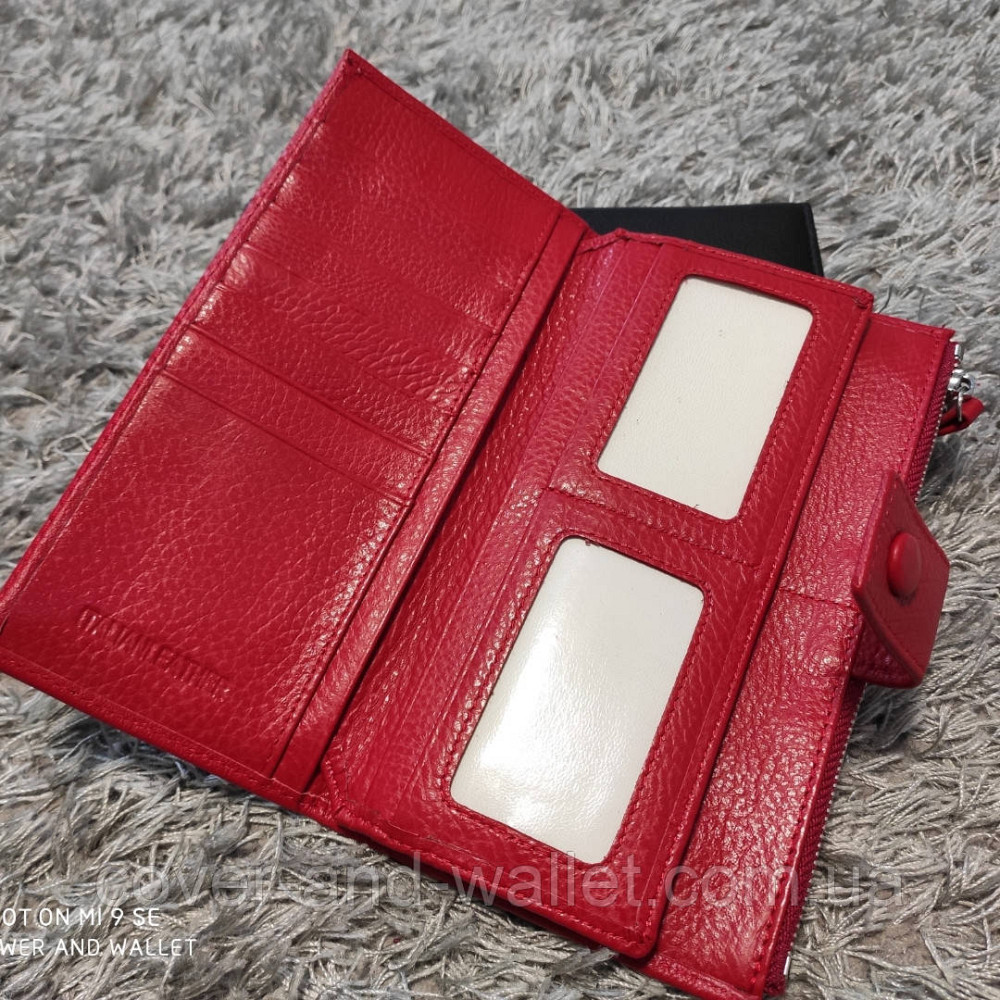 Стильний жіночий гаманець клатч на багато карток червоного кольору ST 1432 Київ - фото 3