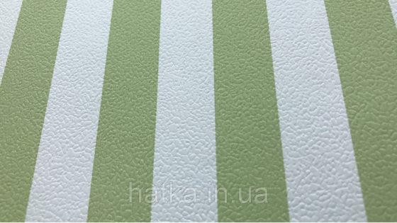 Шпалери вінілові на флізеліні Petite Fleur 4 Rasch Texti 289106 смуги широкі зелені та білі Київ