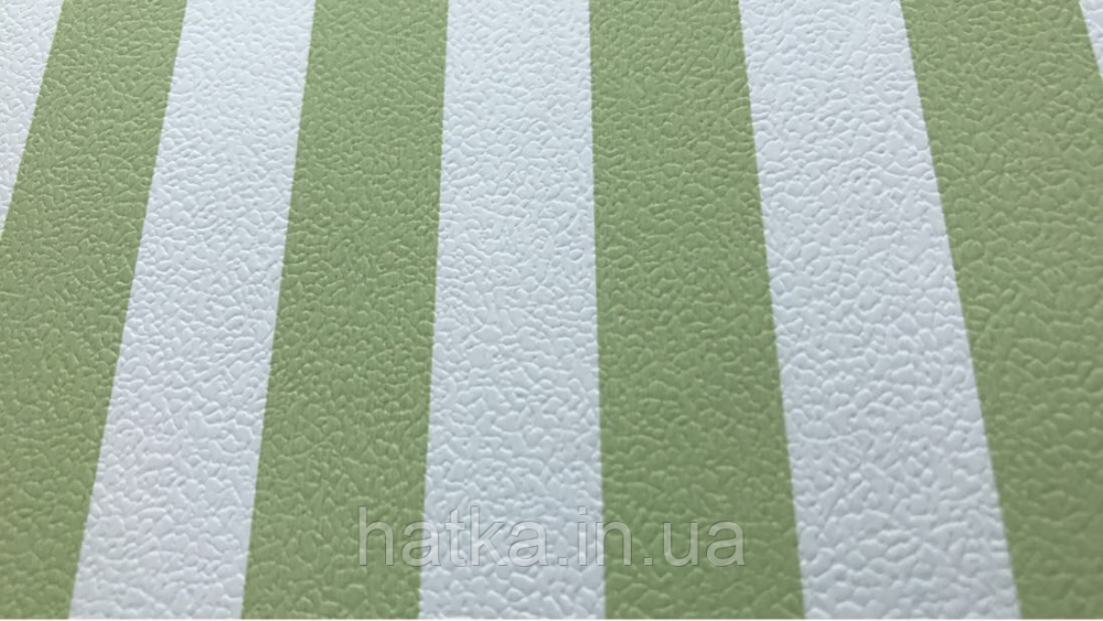 Шпалери вінілові на флізеліні Petite Fleur 4 Rasch Texti 289106 смуги широкі зелені та білі Київ - фото 2
