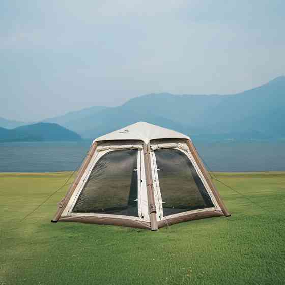 Намет чотиримісний автоматичний надувний із тентом Naturehike Ango CNK2550WS017, коричневий Рівне