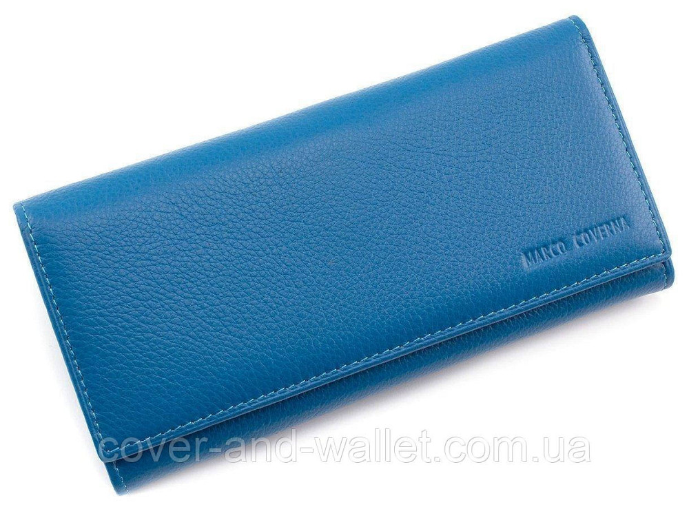 Бордовый женский кожаный кошелек на магнитах с кредитницей Marco Coverna Киев - изображение 10