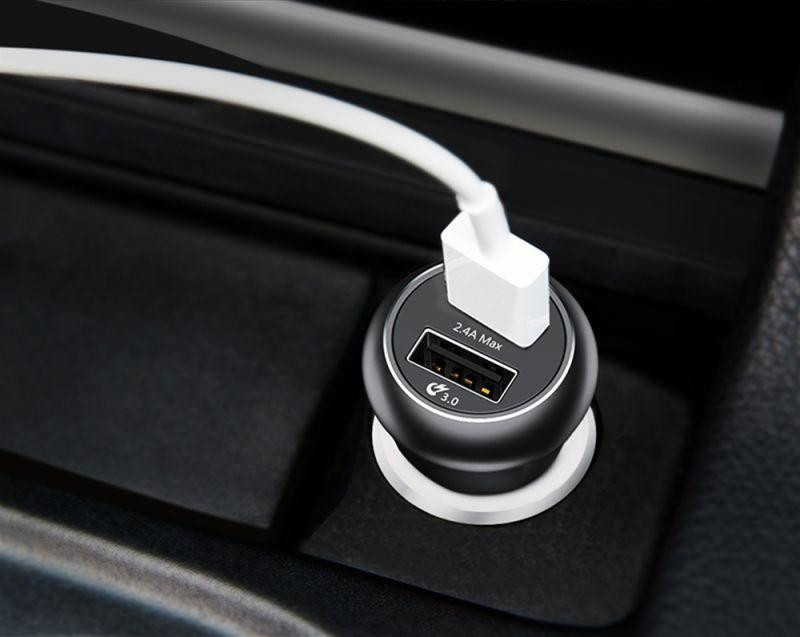 Автомобільний зарядний пристрій Baseus CCALL-GC01 Gentry series Dual-U QC3.0 18W (Чорний, два USB-порта) Николаев - изображение 5