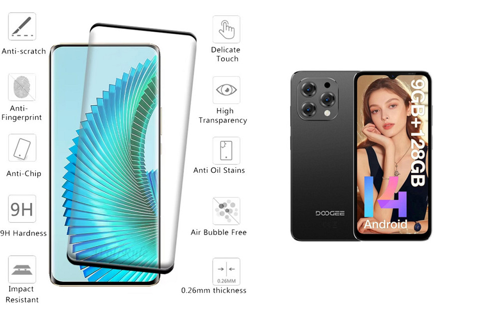 Захисне скло HyperGlass Pro для DOOGEE N55, N55 Plus, N55 Pro – максимальна чутливість та захист Київ - фото 2
