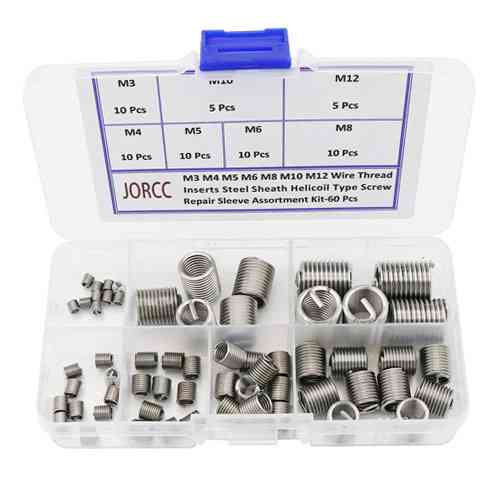 Набор резьбовых вставок ввертышей 60шт M3-M12 для восстановления резьбы Винница