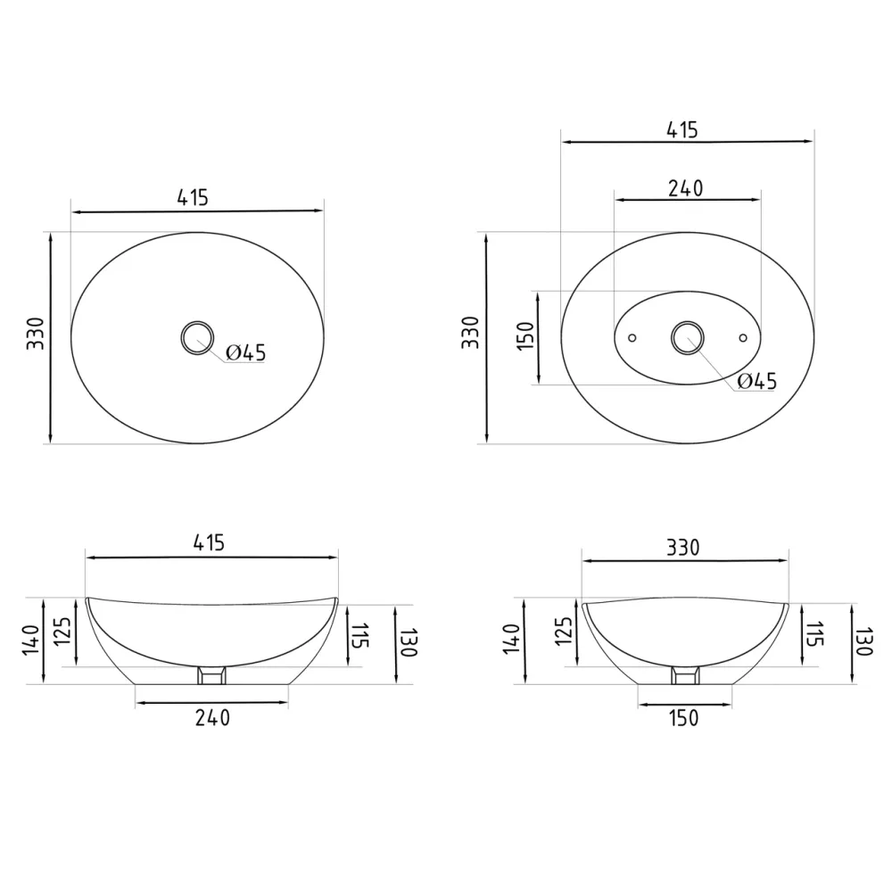 Раковина-чаша Qtap Dove 415x340x140 White QT06116062AW Киев - изображение 9