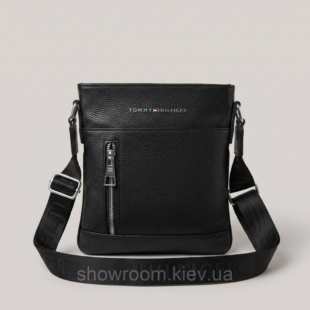 Чоловіча брендова барсетка, планшетка Tommy (0613) чорна Київ - фото 1