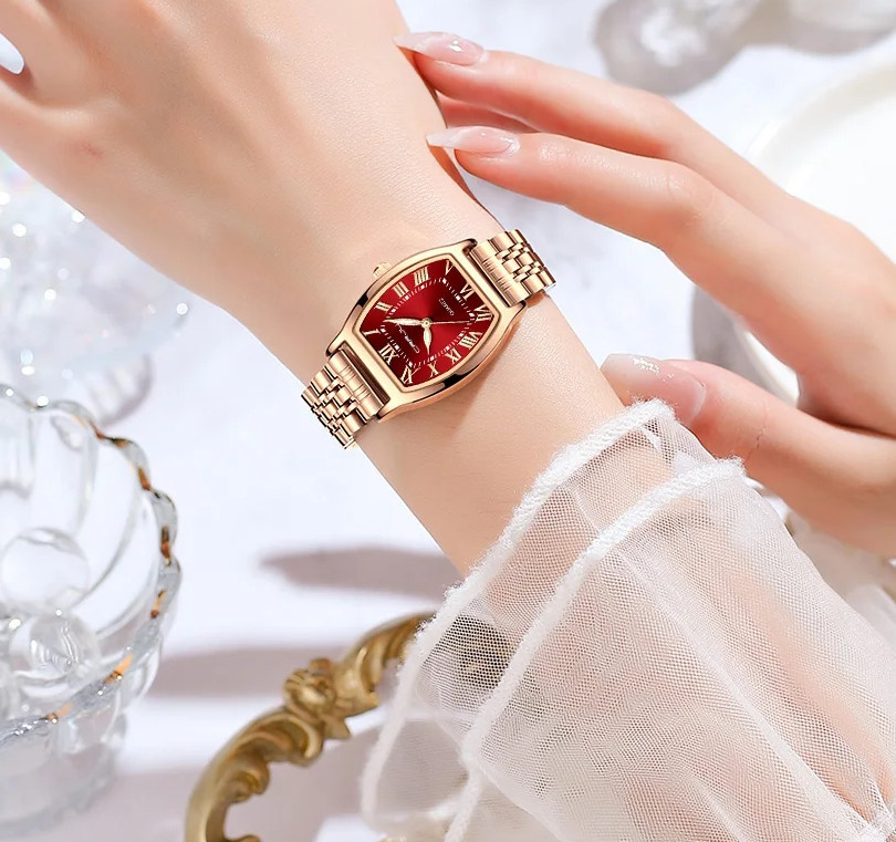 Годинник жіночий наручний Crrju France Золотистий Вінниця - фото 7