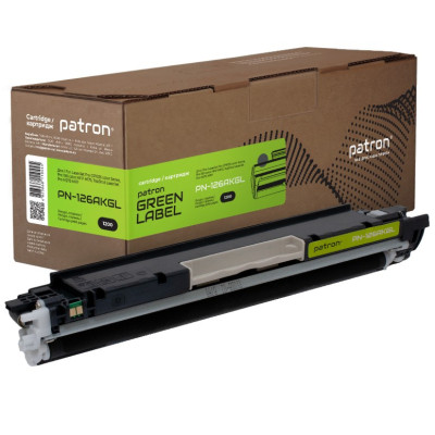 Тонер-картридж Patron HP 126A (CE310A) Green Label, black (PN-126AKGL) Вінниця - фото 1