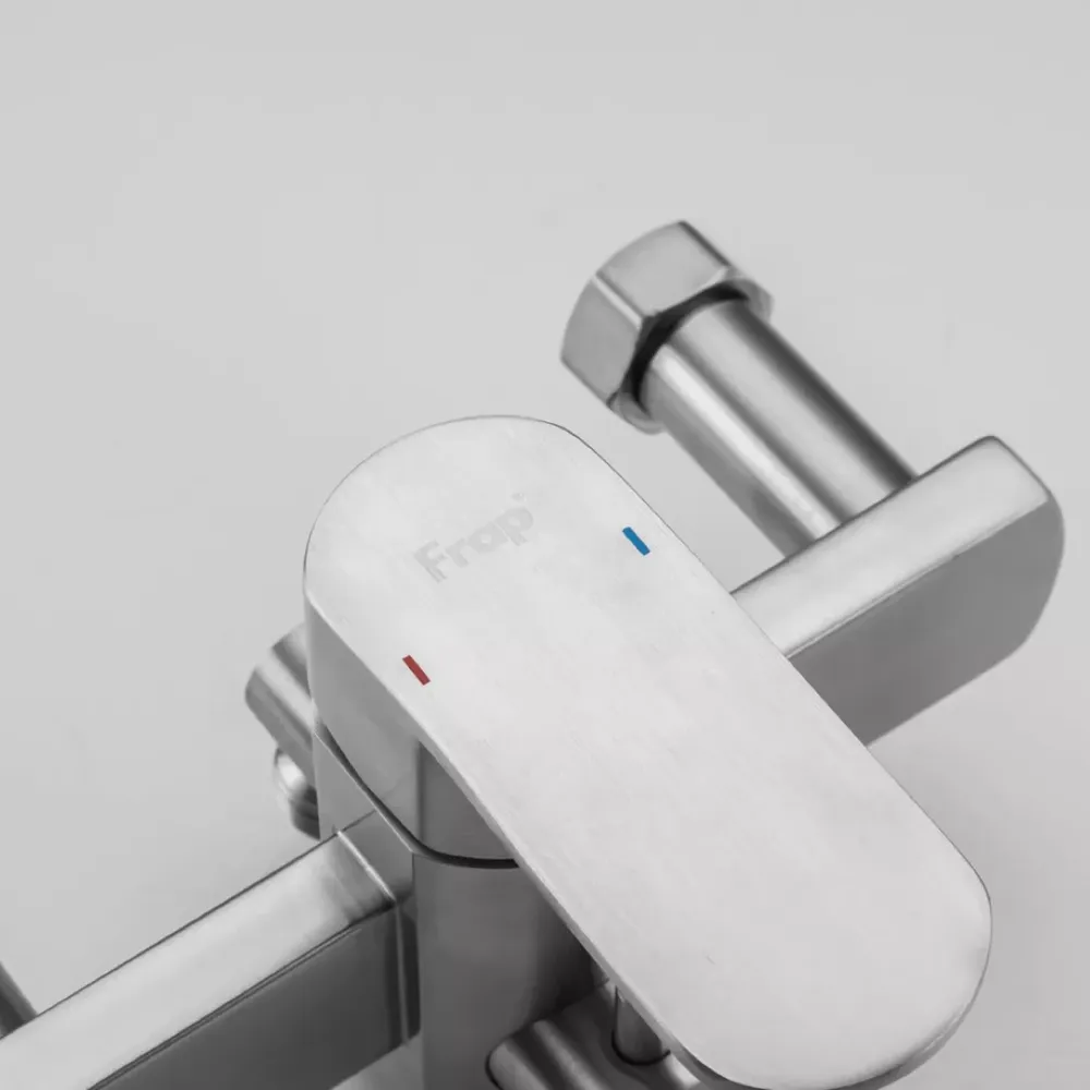 Змішувач для ванни з душовим гарнітуром Frap H805 F22805 сатин Київ - фото 3