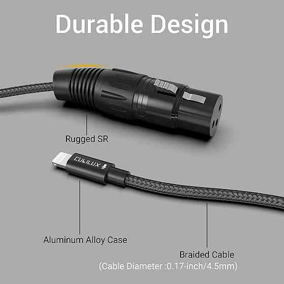 Мікрофонний кабель Cubilux XLR (мама) на Lightning Луцк