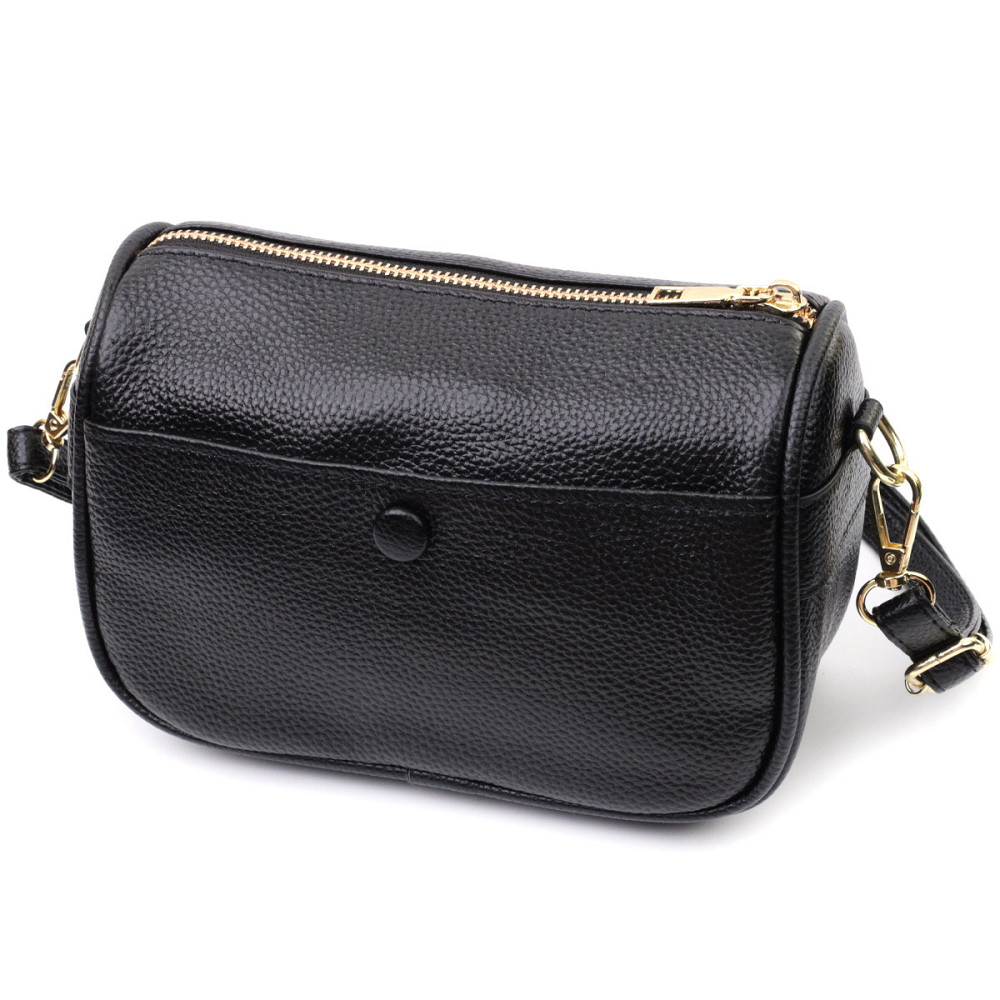 Сумка кросс-боди для женщин на каждый день из натуральной кожи Vintage 22590 Черная Киев - изображение 2