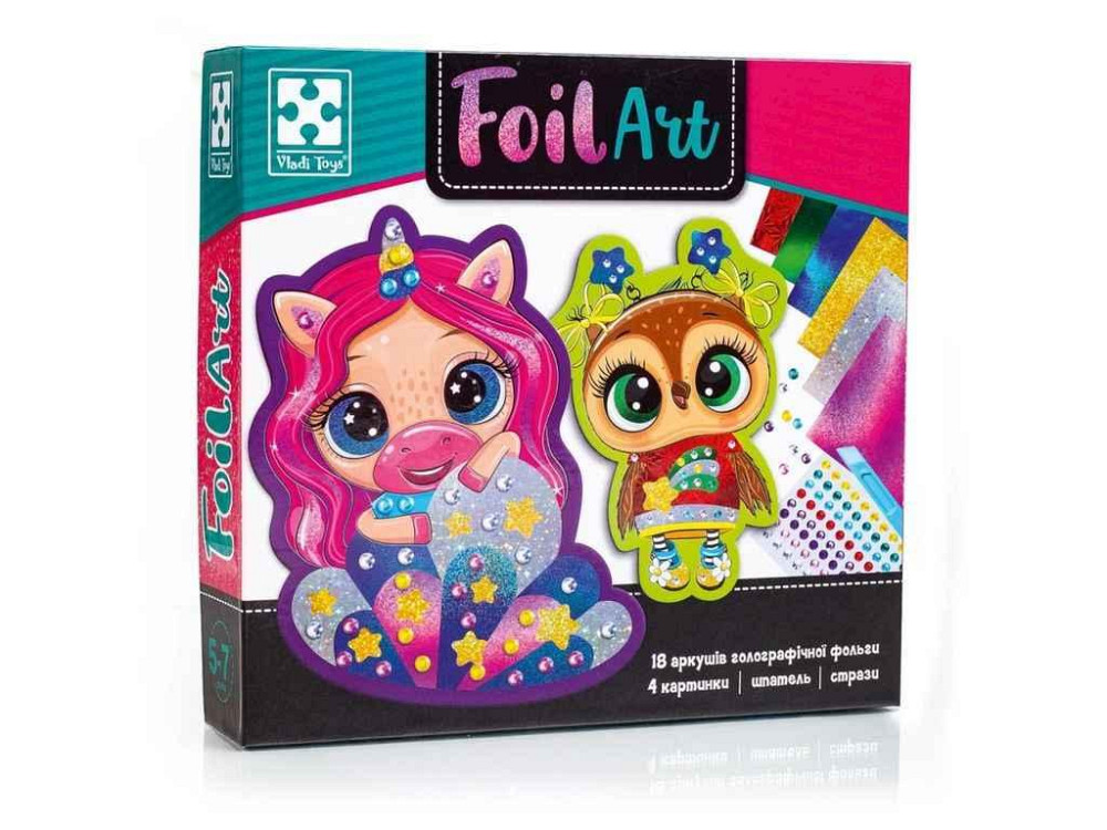 Набір для творчості Foil Art. Чарівні тваринки VT4433-10 (укр) ТМ VLADI TOYS Київ - фото 1
