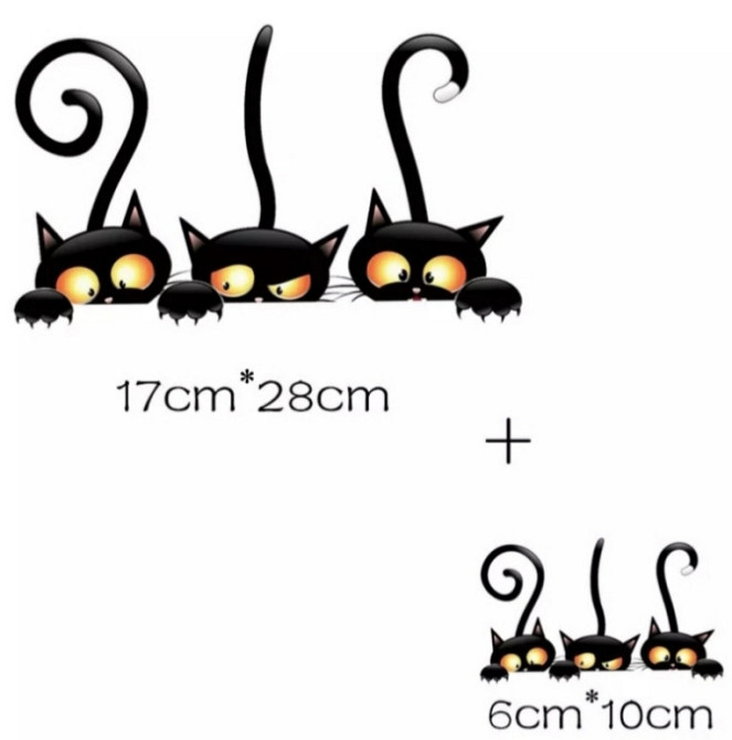 Наклейки на одяг Коти чорно-помаранчевий Київ - фото 1