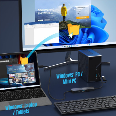 Концентратор J5create USB-C + USB A to 2xUSB + USB-C switch hub (JCH462-N) Винница - изображение 11