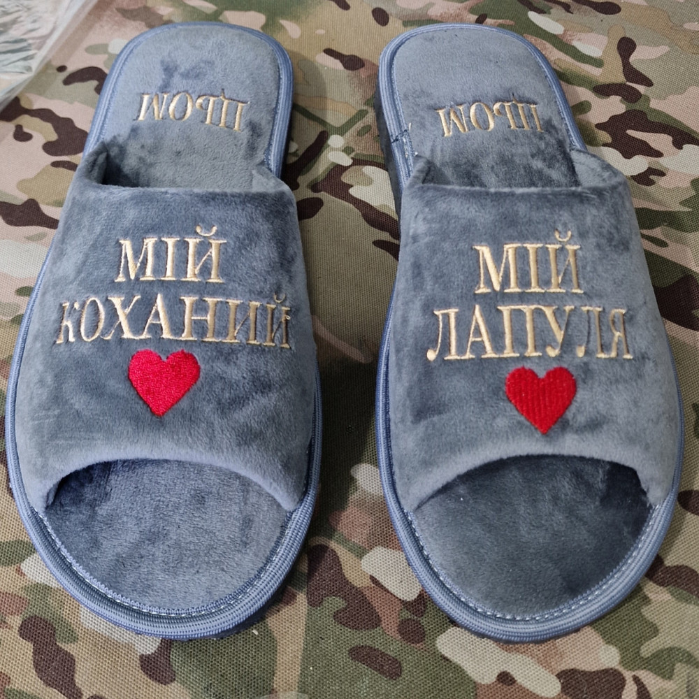 Тапочки с вышивкой женские мужские тапки на заказ от производителя Одесса - изображение 5