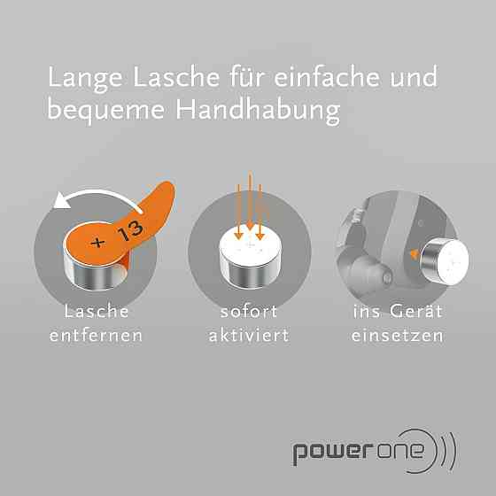 Батарейки для слуховых аппаратов Varta PowerOne P13 тип 13 310 mAh 1,4 В упаковка 60 шт Киев