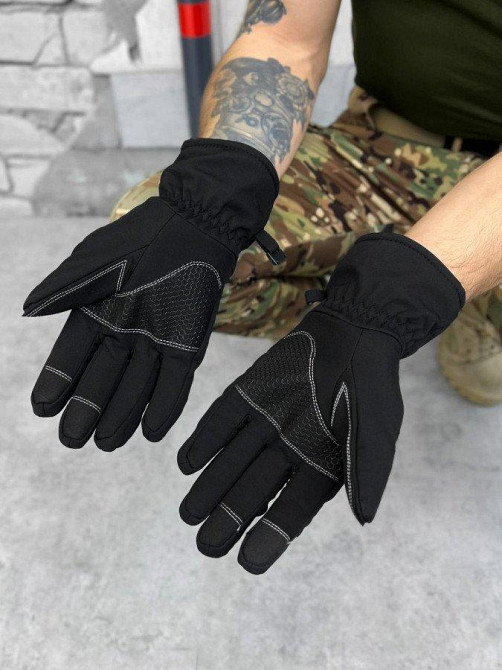 Чоловічі зимові сенсорні сенсорні Тактичні рукавички чоловічі Softshell Одеса - фото 2