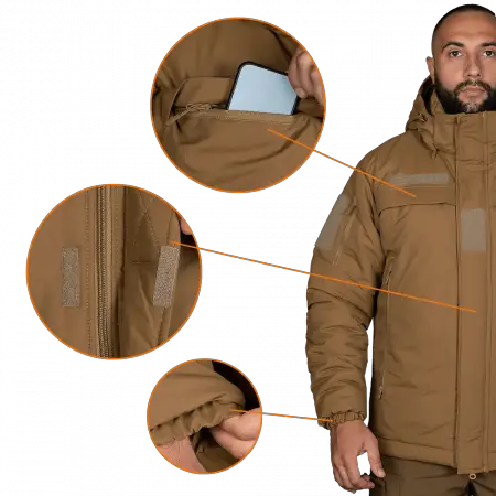 Тактична тепла чоловіча куртка Patrol System 3.0 Койот S Вінниця - фото 7