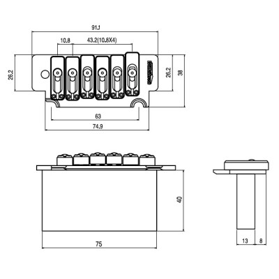 Бридж для гитары Paxphil WVS 50K Black Винница - изображение 3