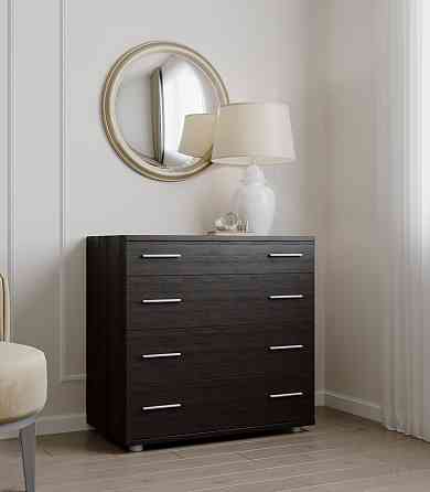 Маленький комод Эверест на 4 ящика К-1 80х45х73 венге темный (телескопы) (DTM-2444) Львов