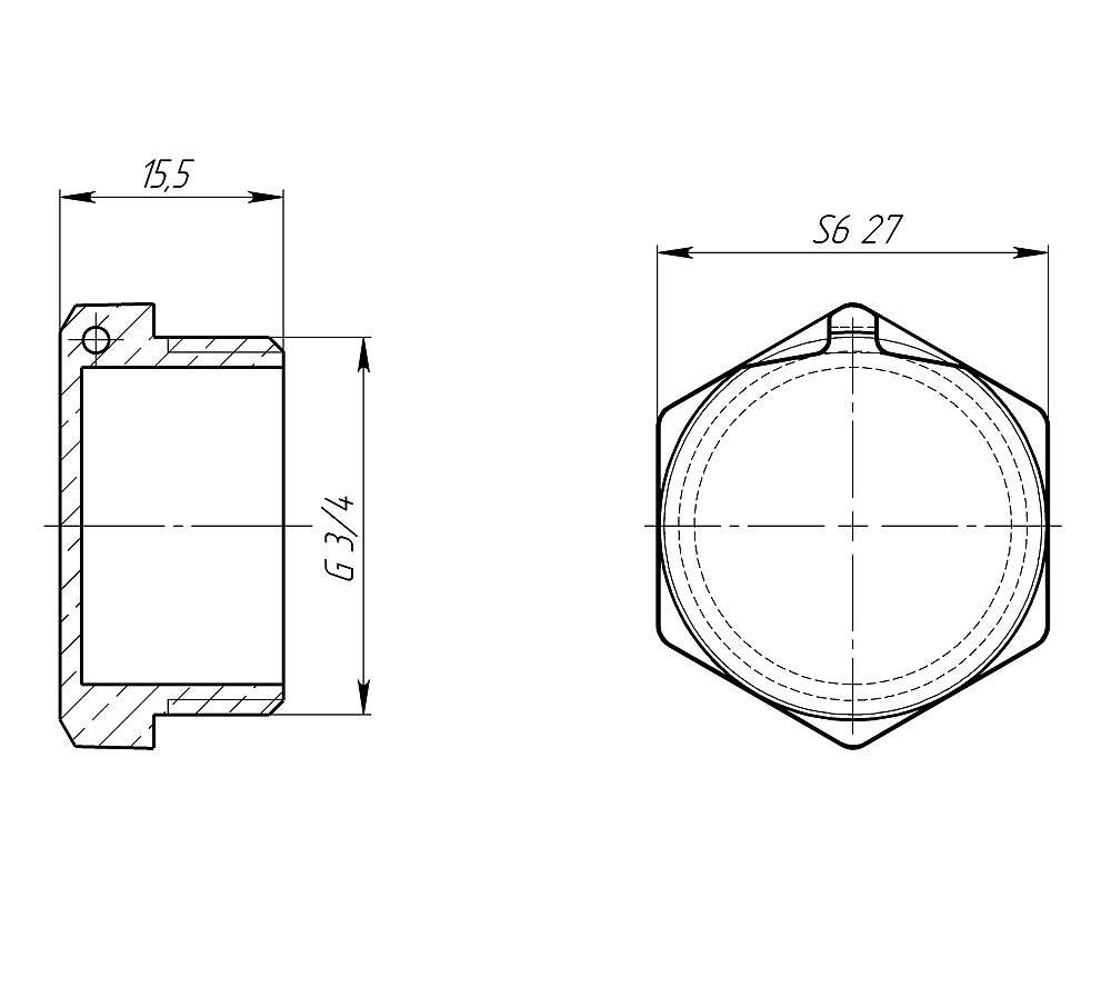 Заглушка 3/4″З латунна під пломбу LC402P OPTIMUM Тернополь - изображение 3