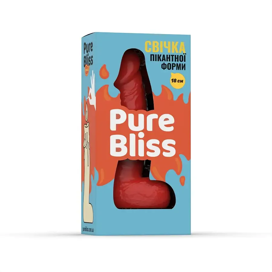 Свічка у вигляді члена Pure Bliss BIG Red 18 см Львів - фото 6