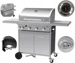 Гриль GRILL GAZOWY OGRODOWY 4+1 16 KW STAL NIERDZEWNA Київ