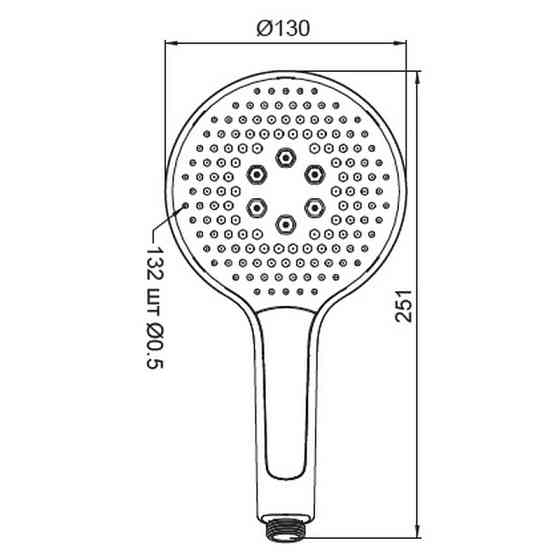Лейка для душа Koer KP-0401-01 (3 функции) (KR4979) Киев