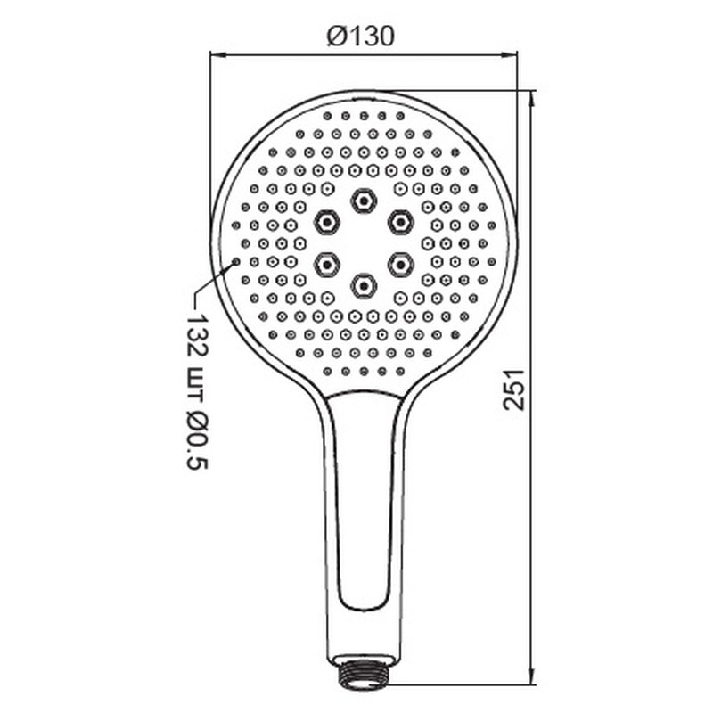 Лейка для душа Koer KP-0401-01 (3 функции) (KR4979) Киев - изображение 2