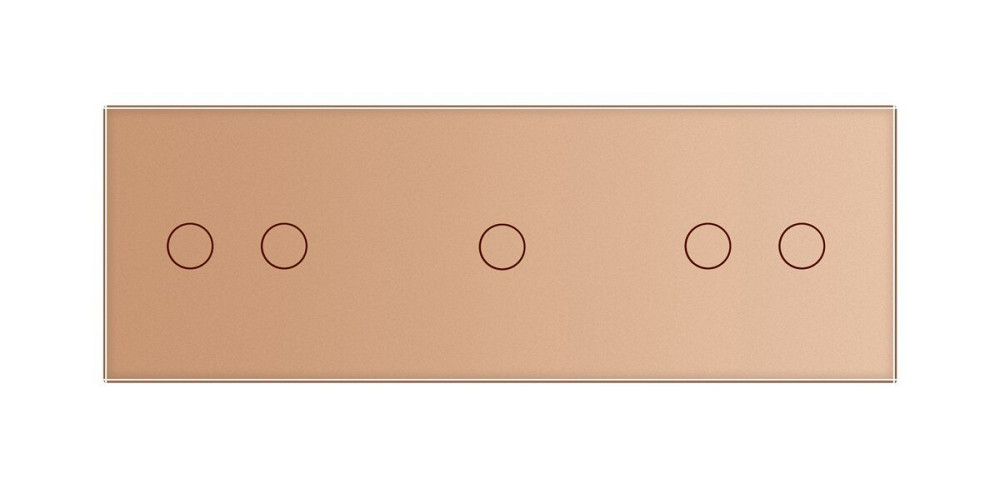 Розумний сенсорний ZigBee вимикач 5 сенсорів (2-1-2) Livolo золото скло (VL-C702Z/C701Z/C702Z-13) Коломыя - изображение 10
