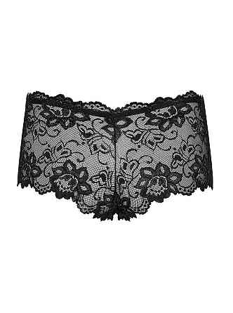 (SALE) Мереживні трусики-шортики Obsessive Idillia shorties black L/XL Sex Aura Київ