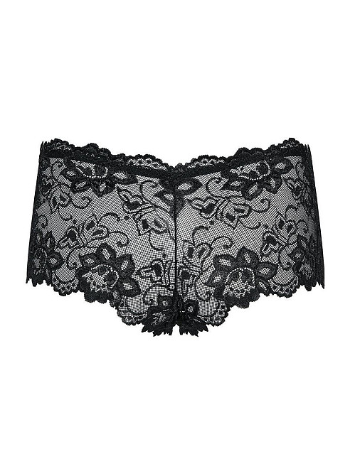 (SALE) Кружевные трусики-шортики Obsessive Idillia shorties black L/XL Sex Aura Киев - изображение 5