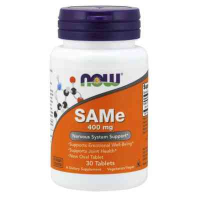 Амінокислота Now Foods SAM-e (S-Аденозилметіонін) 400 мг, 30 таблеток (NF0139) Вінниця