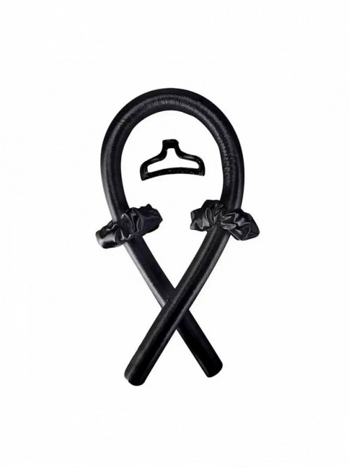 Атласні бігуді з заколкою для красивих локонів, чорні Вінниця - фото 1