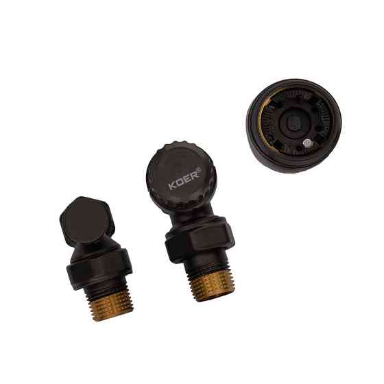 Комплект для підключення радіатора Koer SET-24.Black - 1/2'' кутовий з термоголовкою (KR5283) Київ