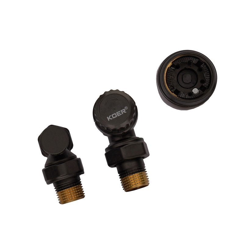 Комплект для підключення радіатора Koer SET-24.Black - 1/2'' кутовий з термоголовкою (KR5283) Київ - фото 6