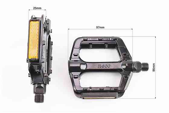 Педалі MTB широкі 9/16" (109x93x25mm) алюмінієві, чорні WP625 Київ
