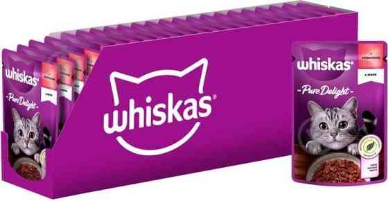 Whiskas (Вискас) Pure Delight с говядиной в желе для взрослых кошек 85 г (блок 28 шт) Винница
