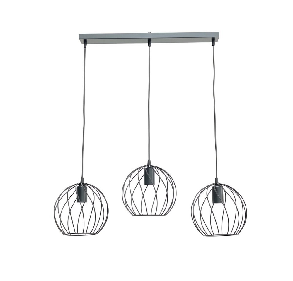 VALESO Підвісний світильник на три плафони VALESO -3 Лофт чорний E27 Коломия - фото 2