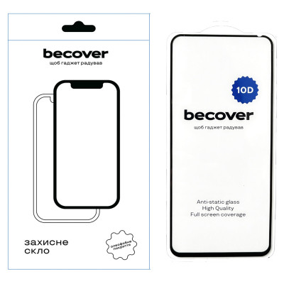Стекло защитное BeCover Tecno POVA 5 (LH7n) 10D Black (711825) Винница - изображение 1