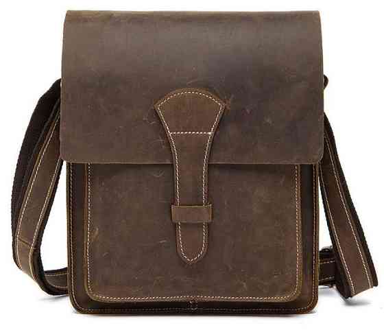 Cумка мужская вертикальная Vintage 14660 Коричневая Киев