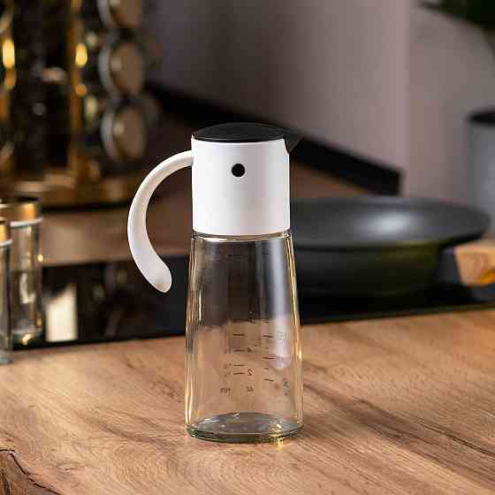 TS Kitchen Пляшка дозатор для олії та оцту 300 мл з носиком і мірною шкалою Чорний HP16297B Коломыя