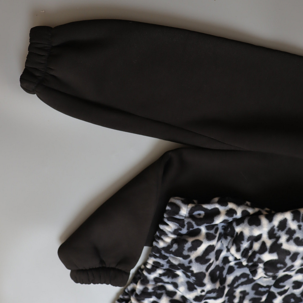 Чорний демісезонний костюм лео сірий (толстовка на блискавці + штани) 122 Кам'янець-Подільський - фото 3